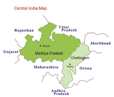 Central India Map